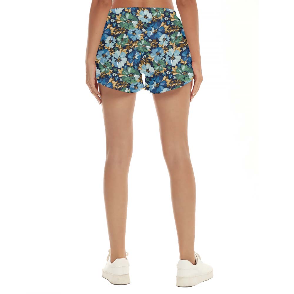 Flower Hawaiian Summer Time Shorts Women Tropical