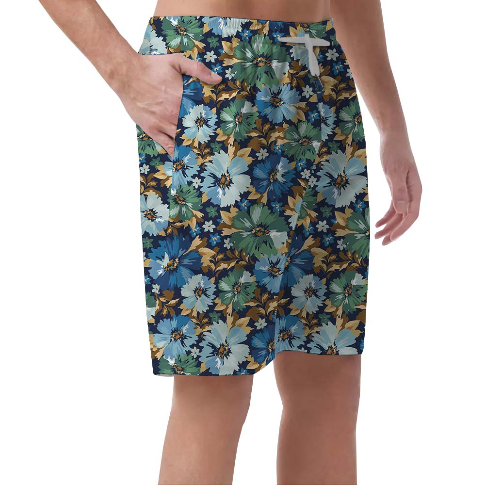 Hawaiian Shorts Men Tropical Colorful Flower