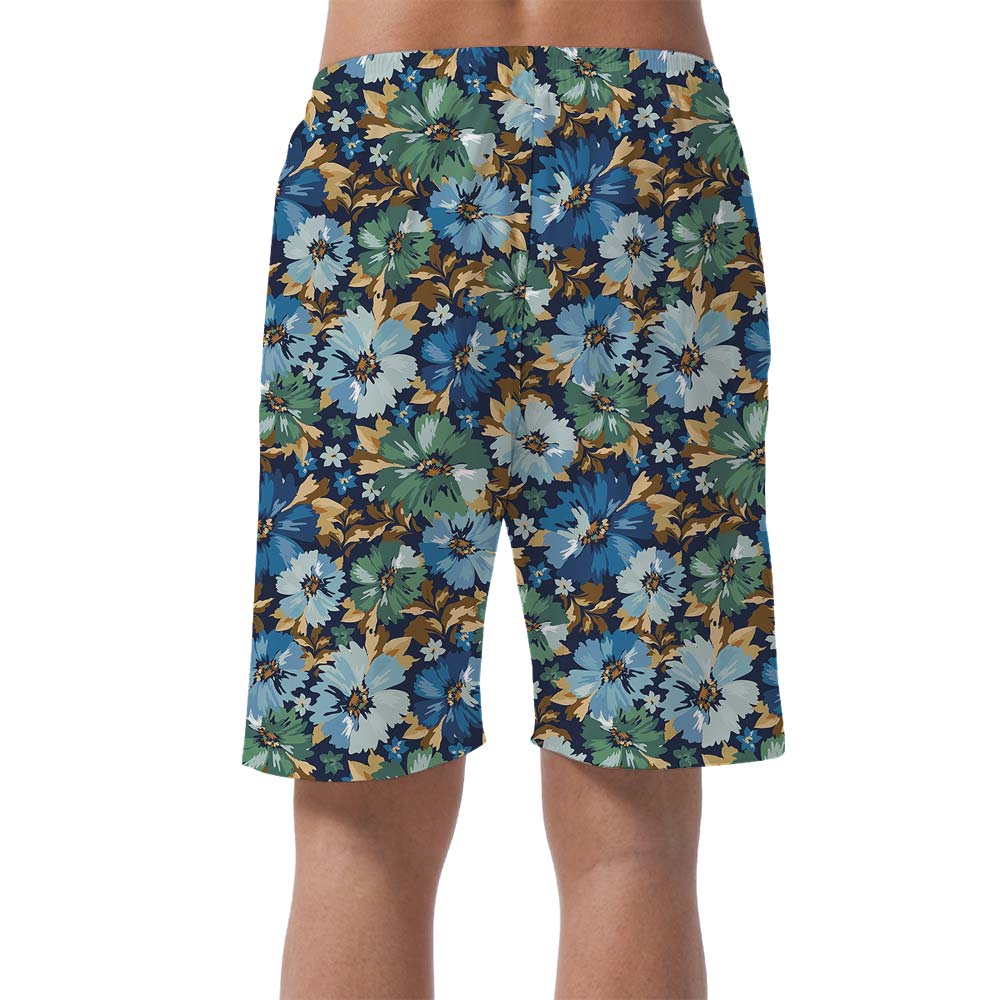 Hawaiian Shorts Men Tropical Colorful Flower