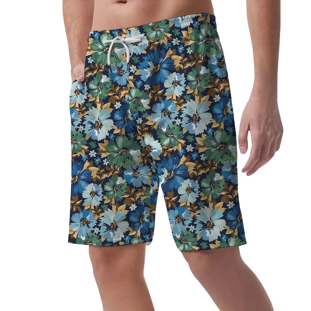 Hawaiian Shorts Men Tropical Colorful Flower