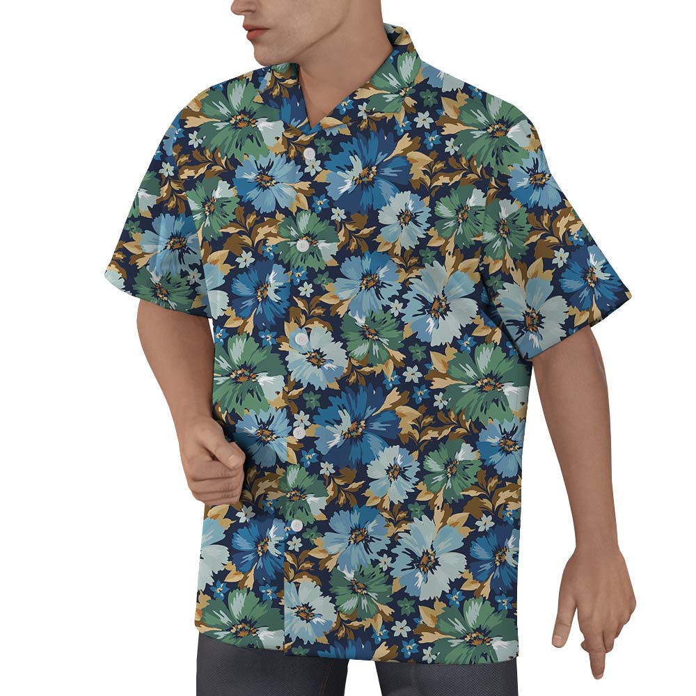 Hawaiian Summer Vacation Flower Shirt Men
