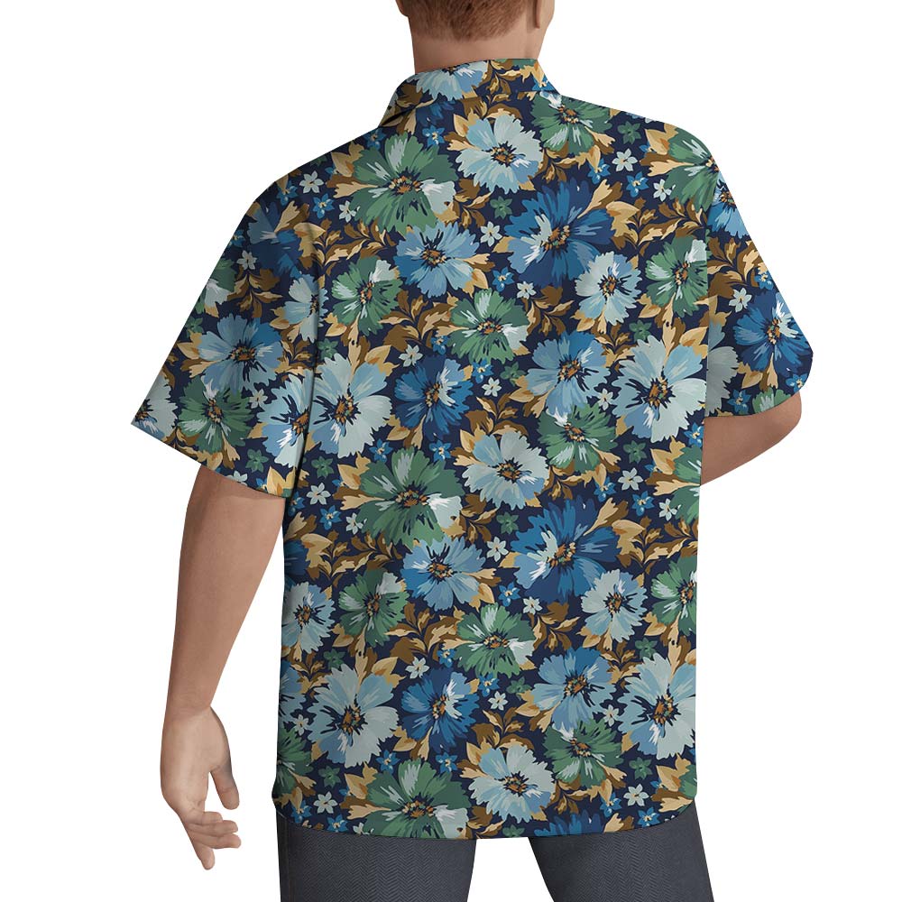Hawaiian Summer Vacation Flower Shirt Men