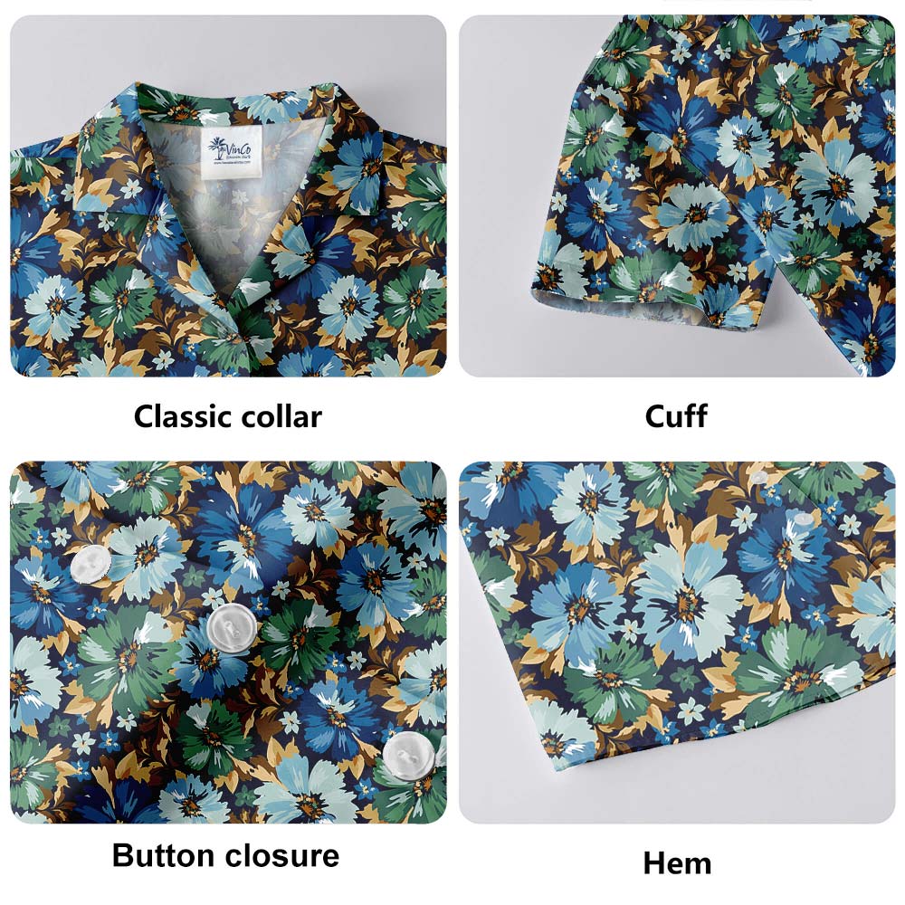 Hawaiian Summer Vacation Flower Shirt Men