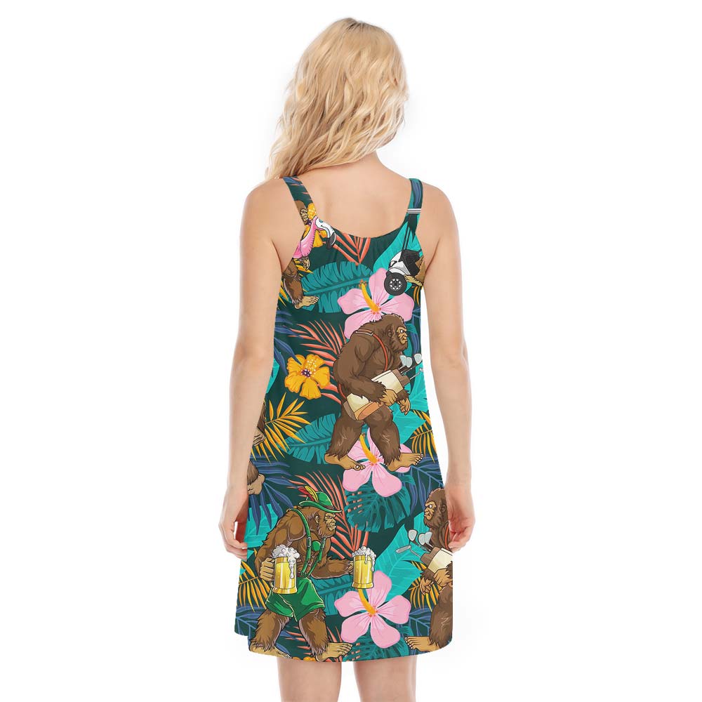 Chimpanzee Summer Time Hawaiian Cami Dress