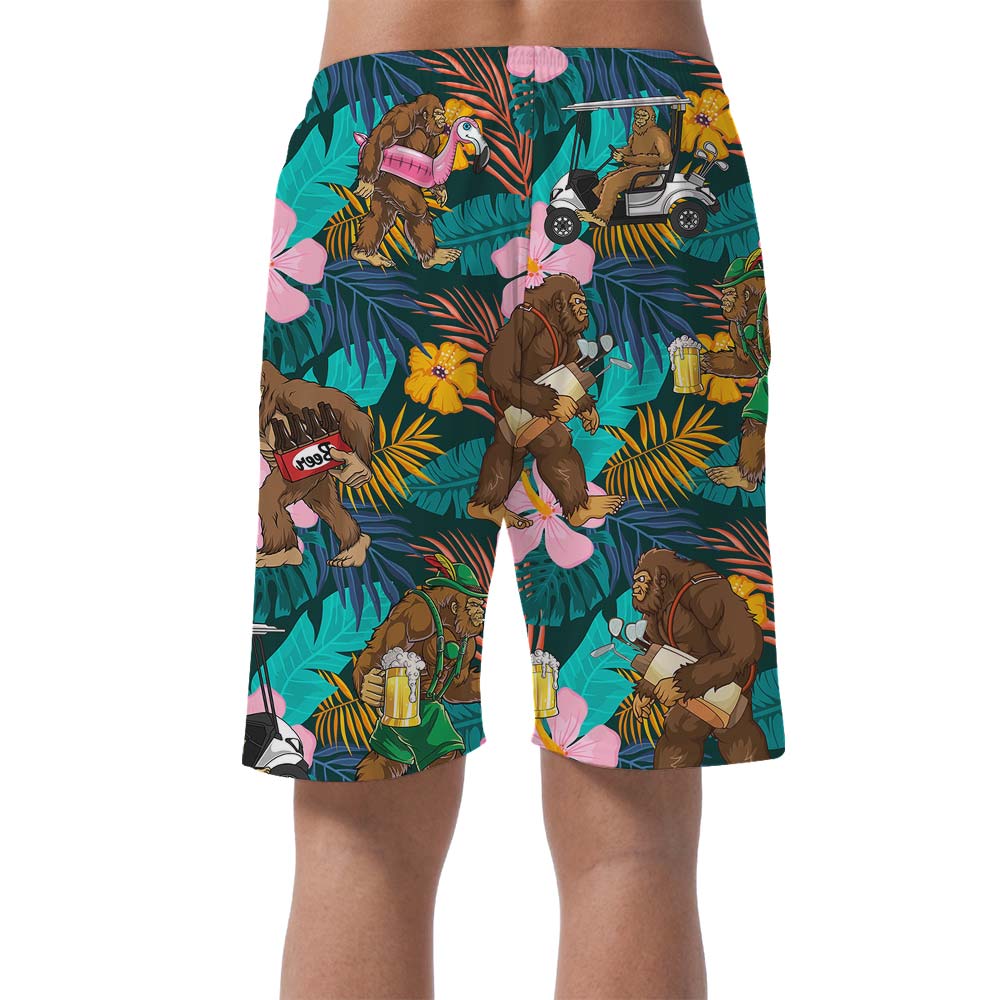 Hawaiian Chimpanzee Summer Forest Activities Shorts Men