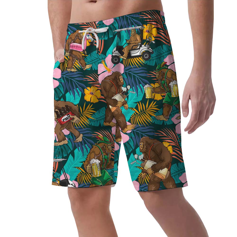 Hawaiian Chimpanzee Summer Forest Activities Shorts Men