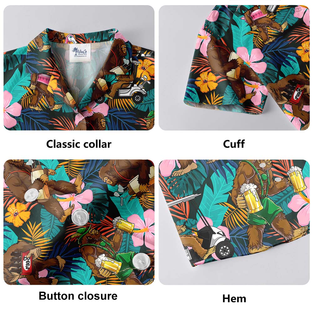 Tropical Summer Hawaiian Chimpanzee Shirt Men
