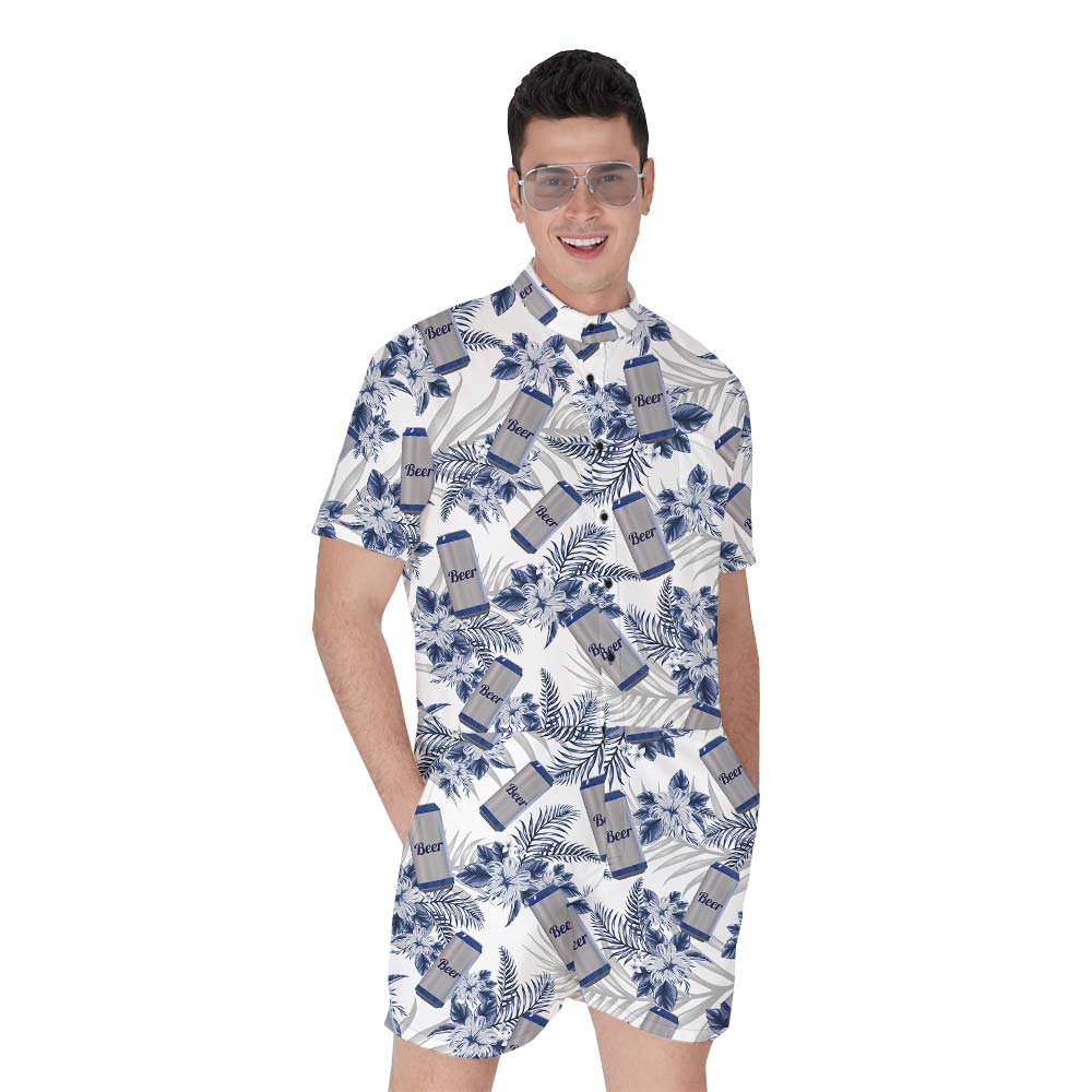 Hawaiian Romper Men Tropical Beer Can - variant image 1