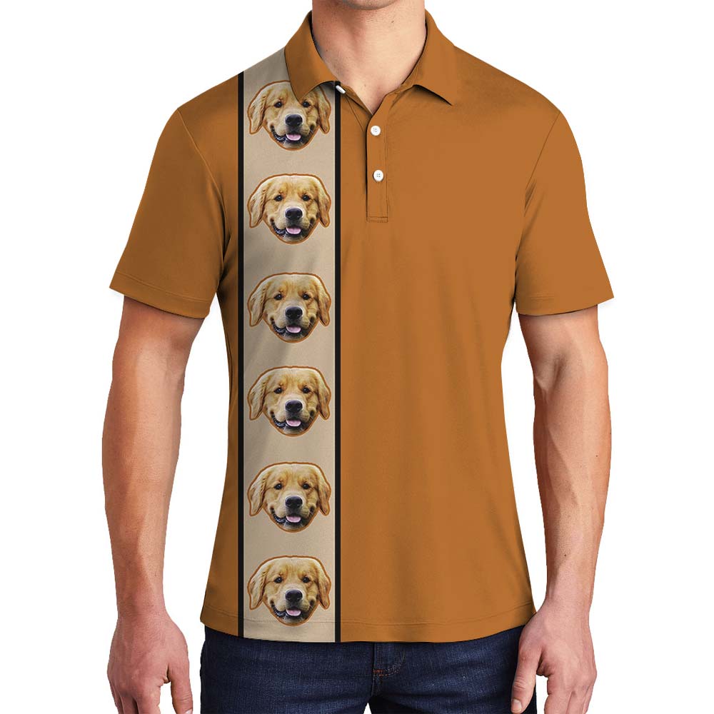 Hawaiian Customized Face Dog Polo Men For Dog Lovers - variant image 1