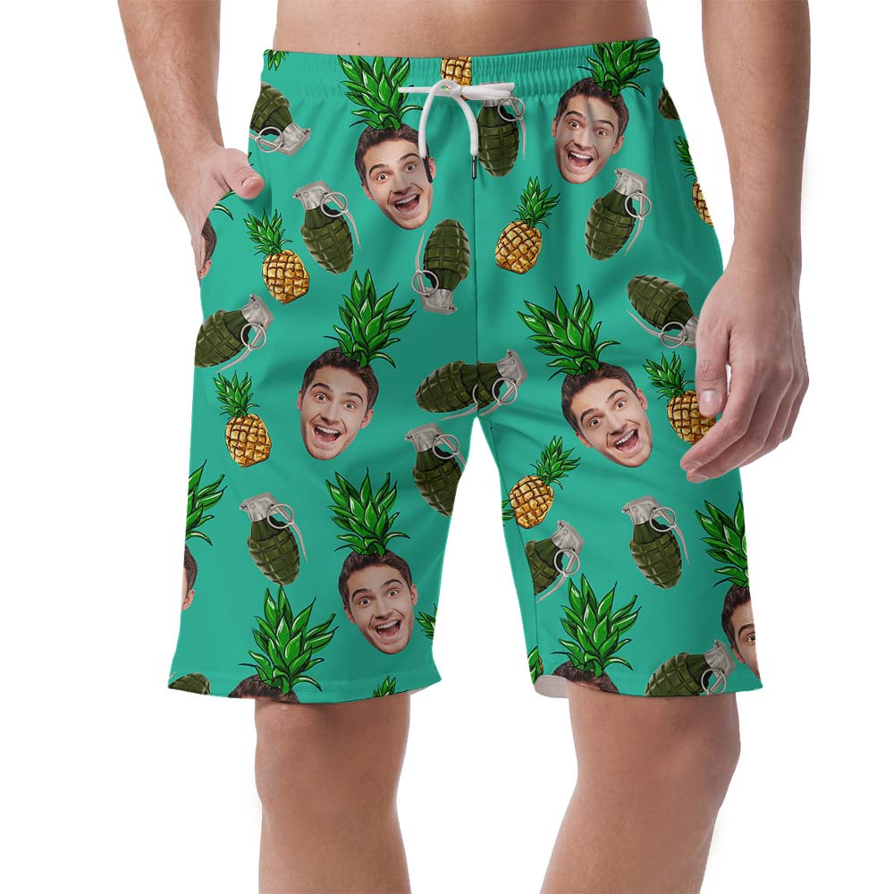 Hawaiian Face Tropical Grenade Personalized Shorts Men - variant image 1