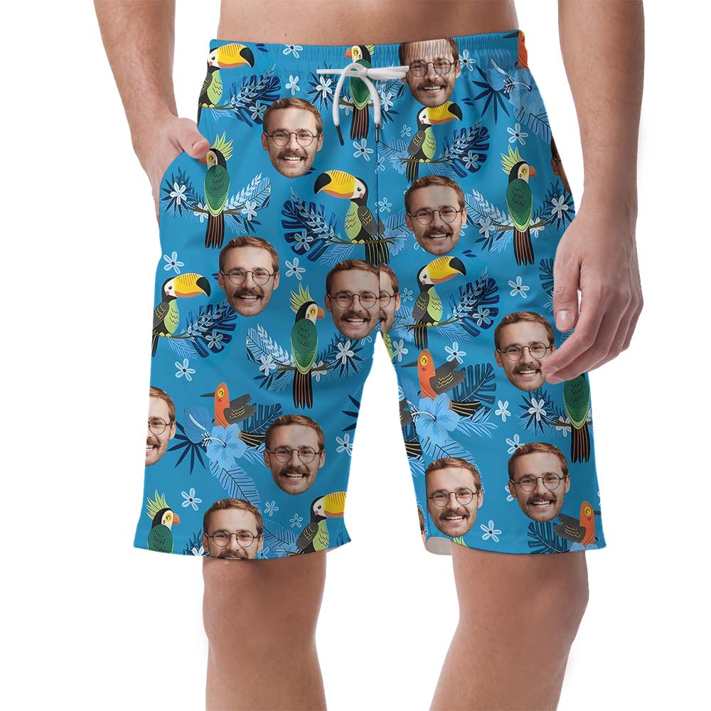 Custom Tropical Toucan Men's Shorts With Faces - variant image 1