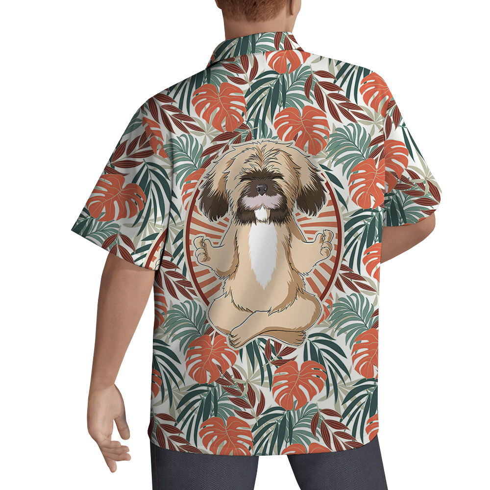 Serene Shih Tz Hawaiian Men Shirt for Dog Lovers - variant image 1