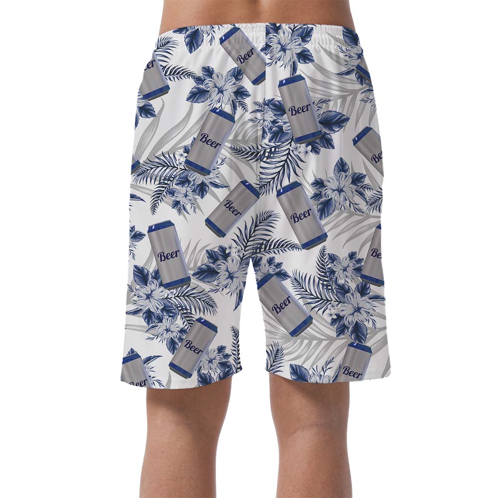 Tropical Beer Flower Hawaiian Shorts Men