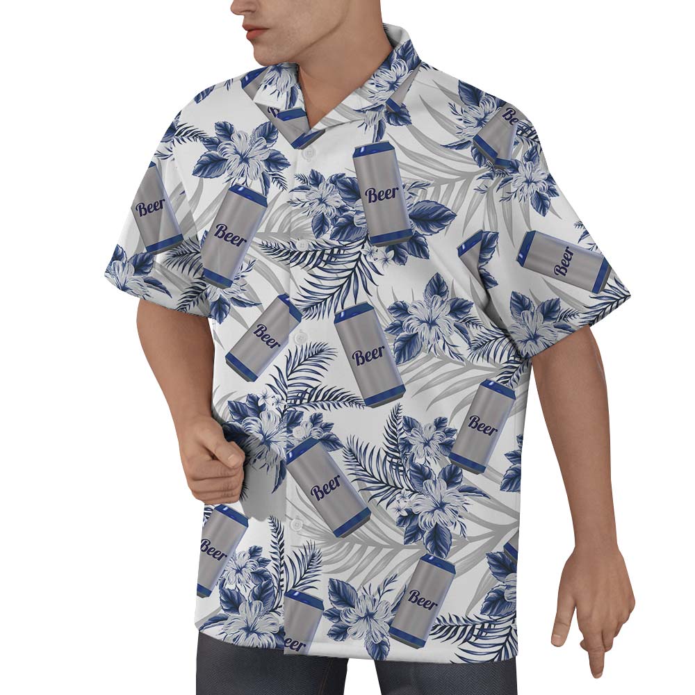 Hawaiian Beer Can Tropical Shirt Men