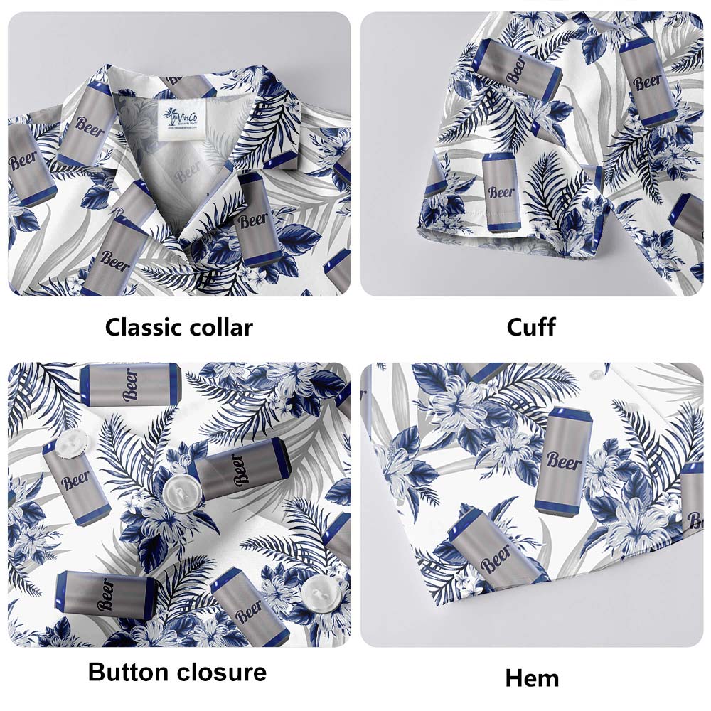 Hawaiian Beer Can Tropical Shirt Men