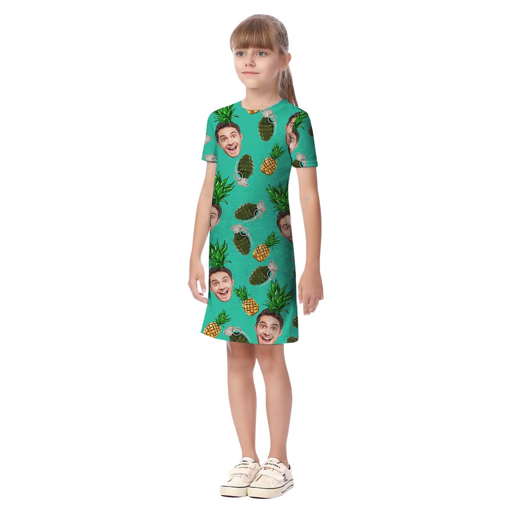 Hawaiian Personalize Face Custom Pineapples Family Matching