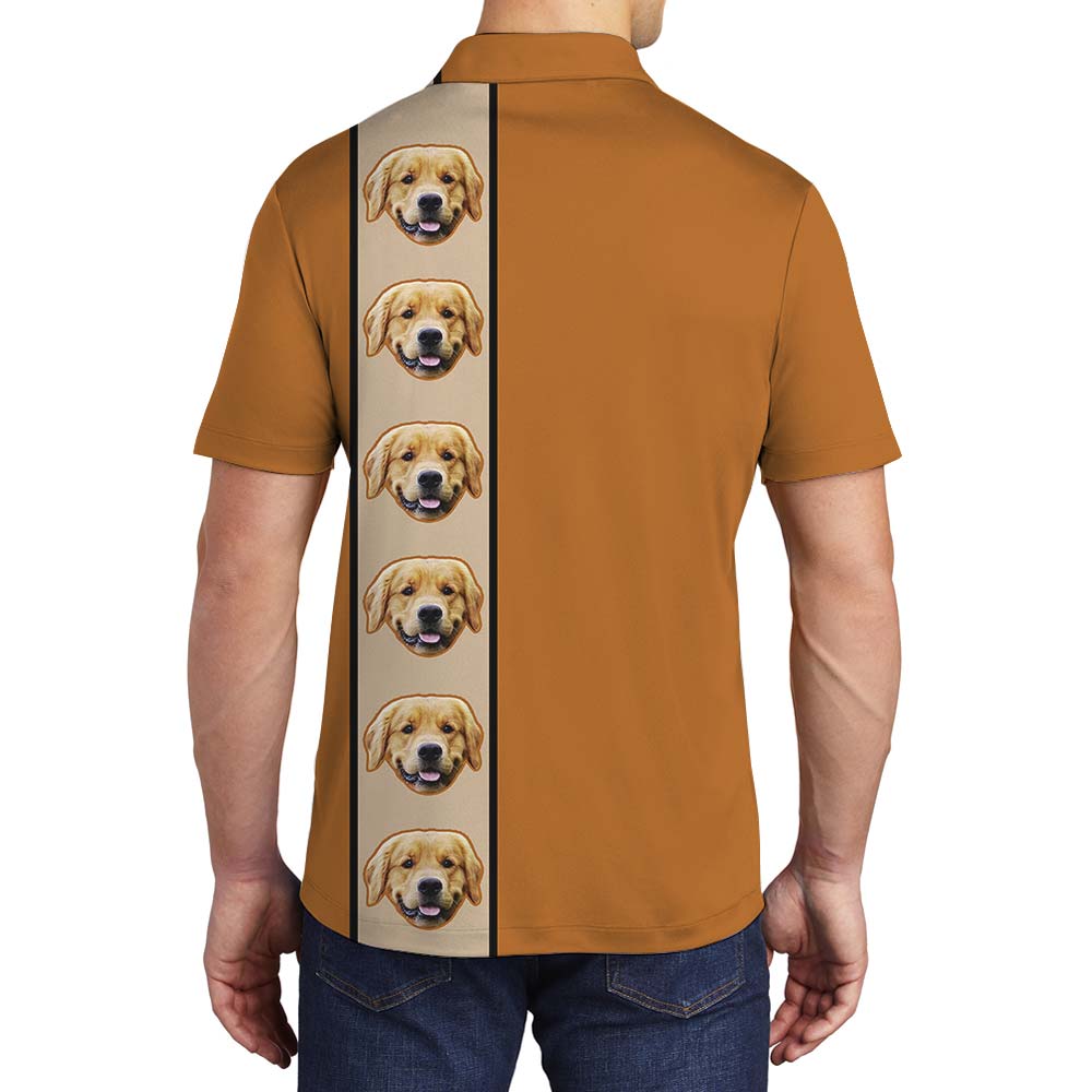 Hawaiian Customized Face Dog Polo Men For Dog Lovers