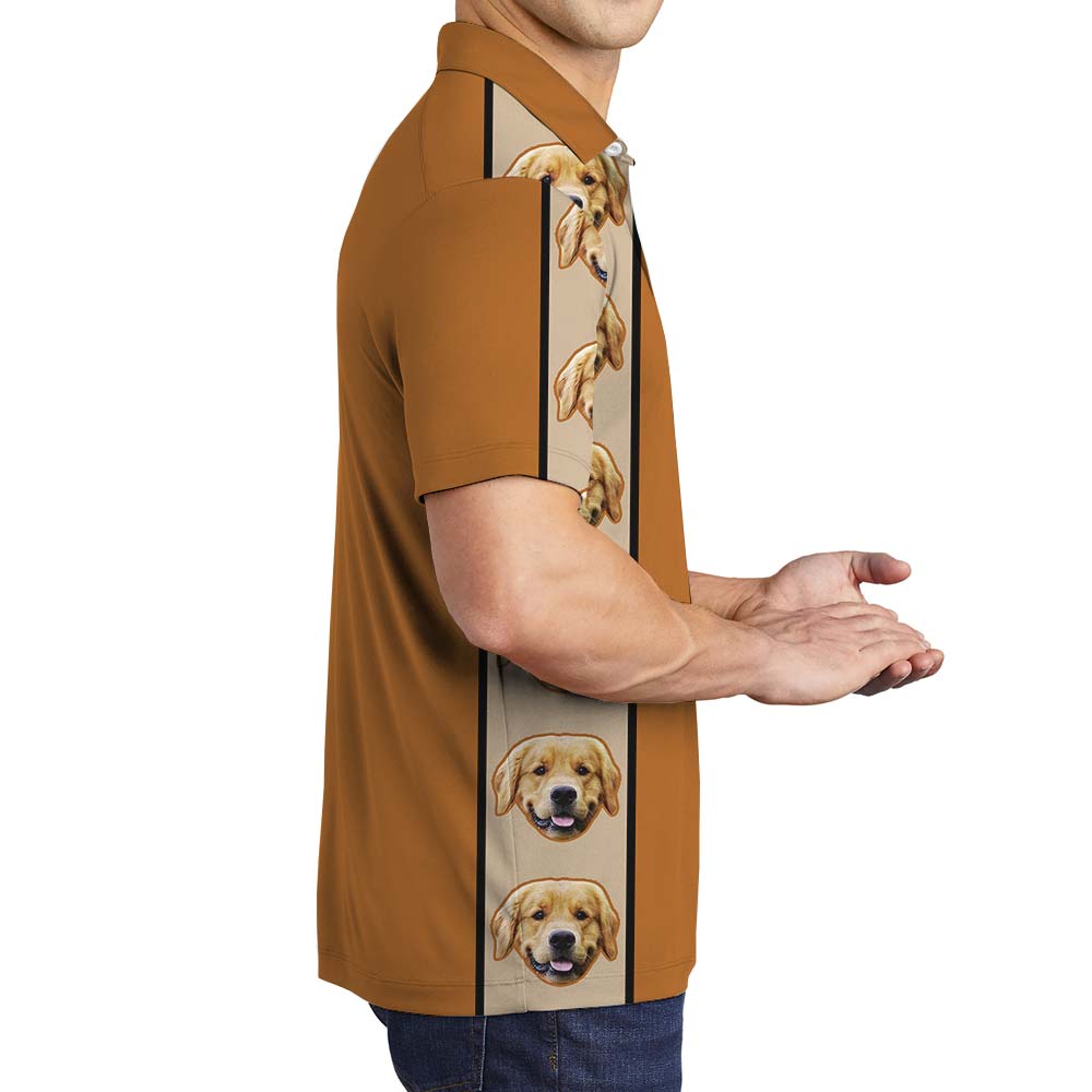 Hawaiian Customized Face Dog Polo Men For Dog Lovers