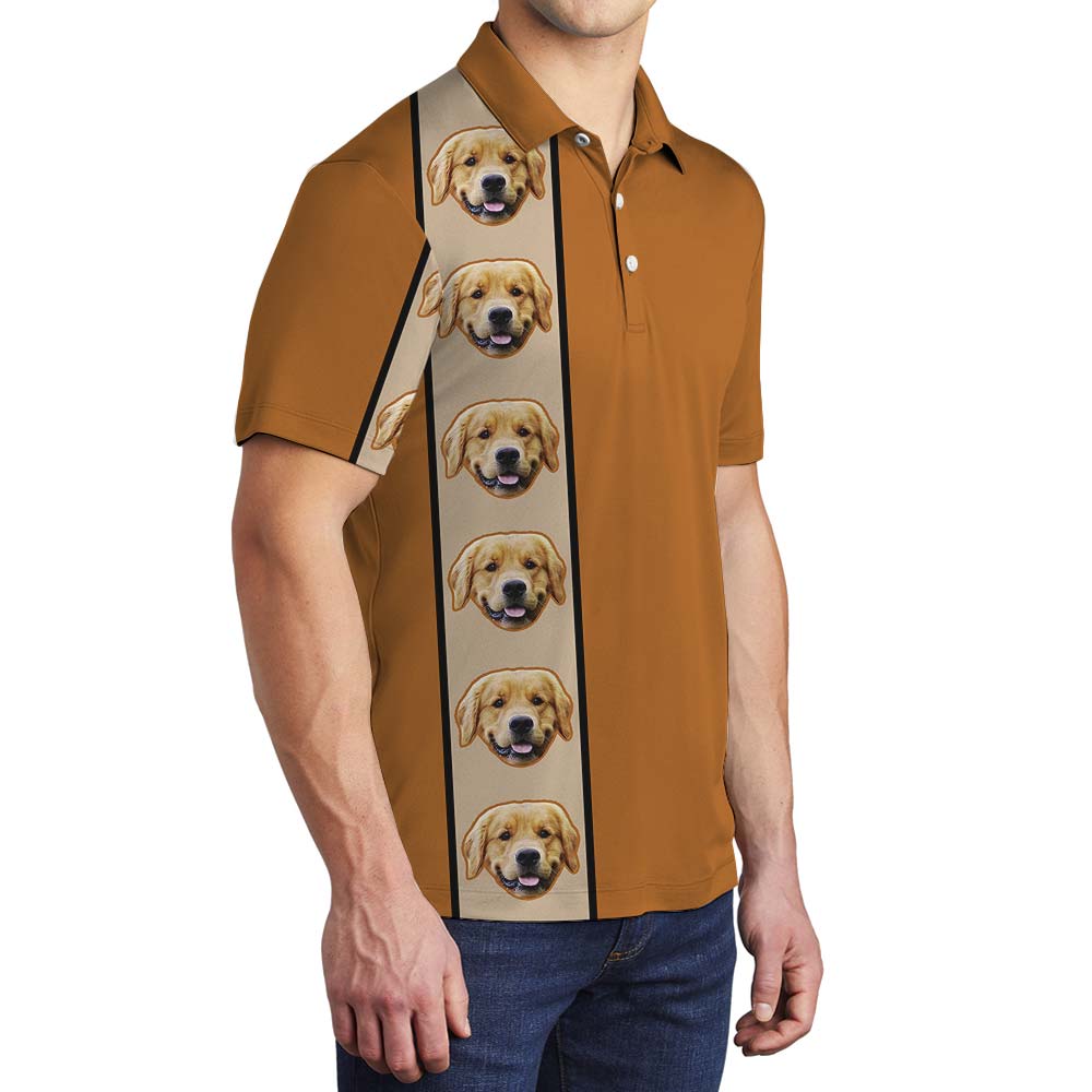 Hawaiian Customized Face Dog Polo Men For Dog Lovers