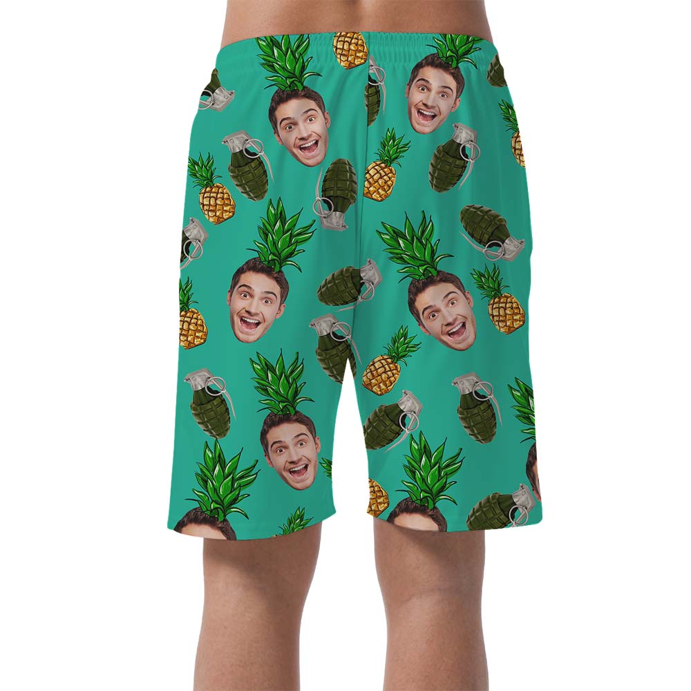 Hawaiian Face Tropical Grenade Personalized Shorts Men