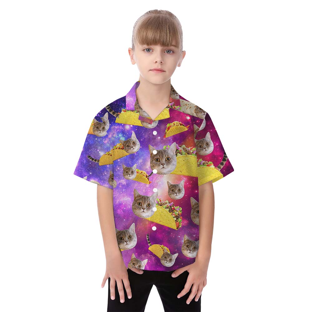 Custom Pet Face Taco Matching Hawaiian Shirts With Pets