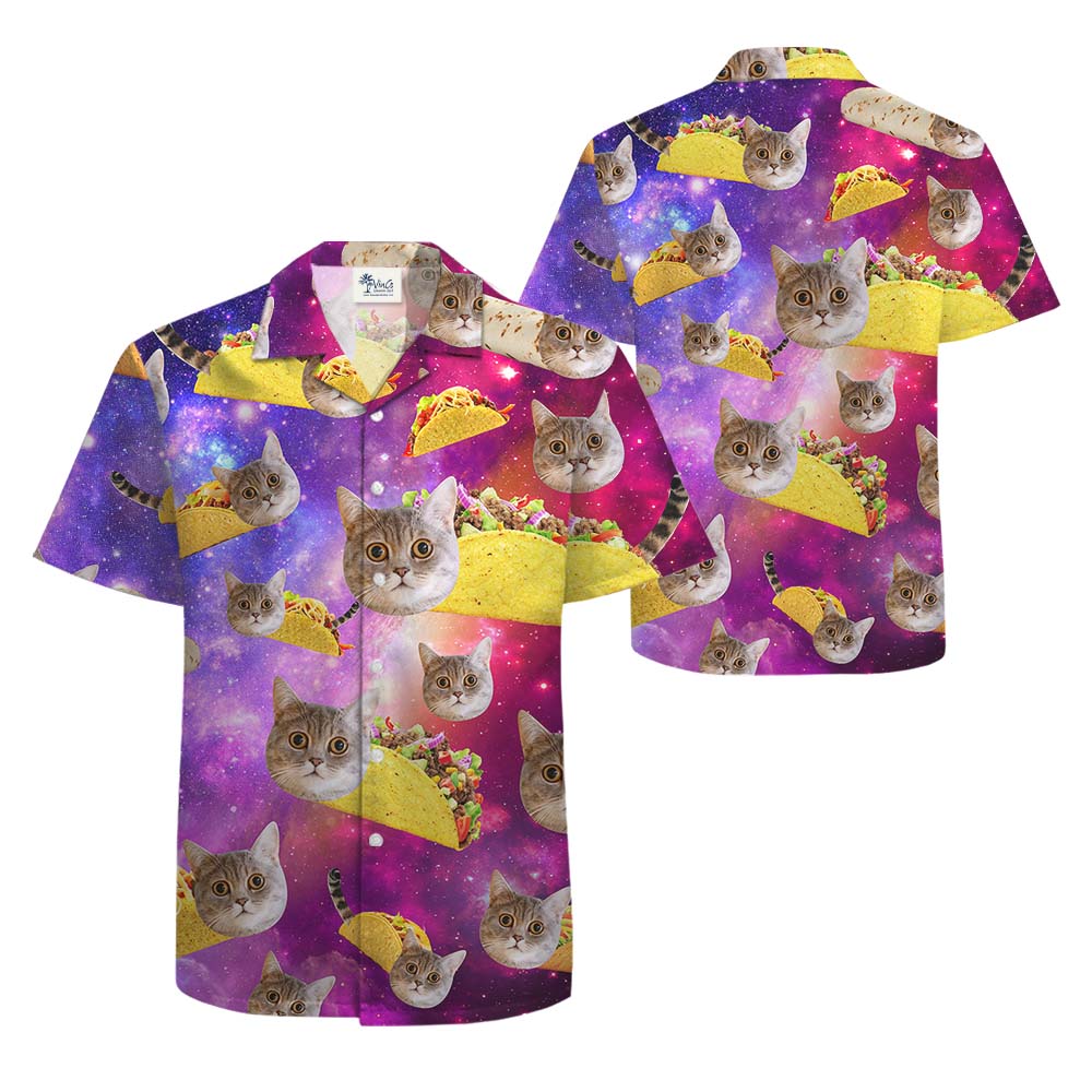 Custom Cat Face Taco Button Up Shirt