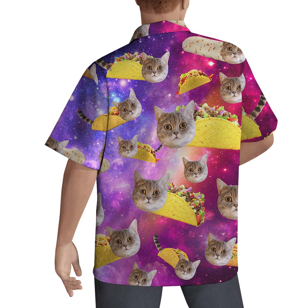 Custom Cat Face Taco Button Up Shirt