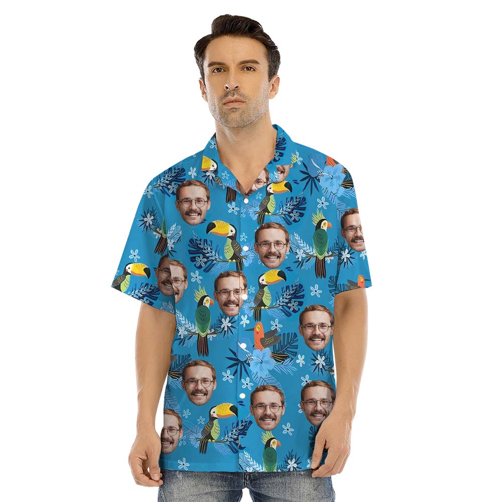 Matching Custom Face Toucan Family And Dog Hawaiian Outfits