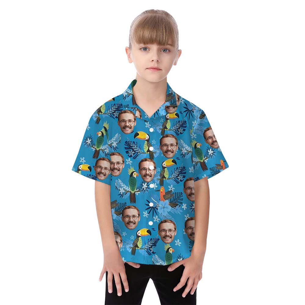 Matching Custom Face Toucan Family And Dog Hawaiian Outfits