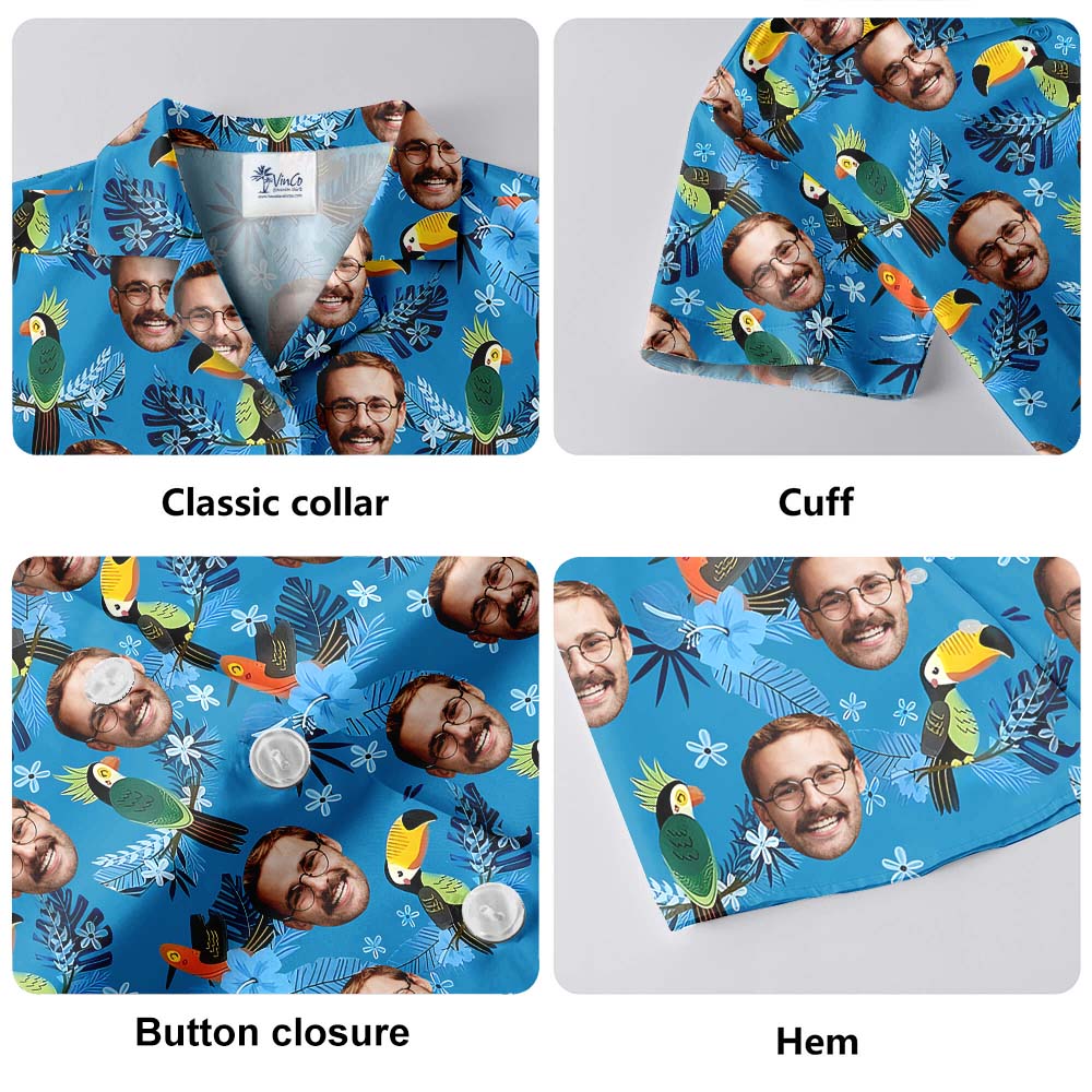 Tropical Toucan Custom Hawaiian Shirt With Multiple Faces