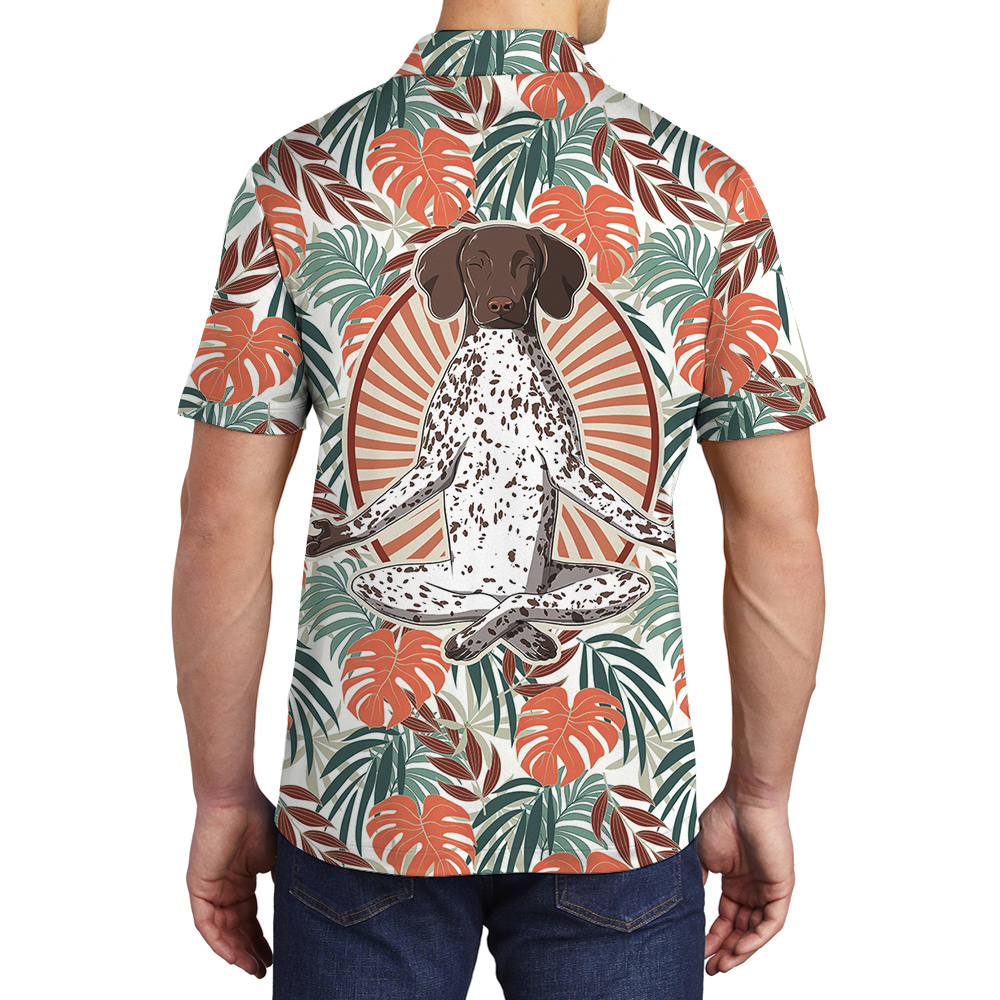 Paws and Reflect Hawaiian Men Polo Shirt for Dog Lovers - variant image 1