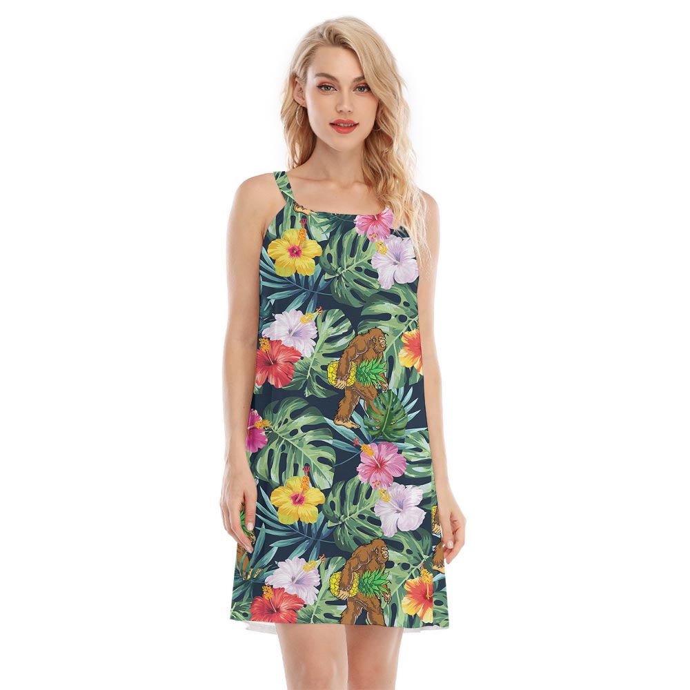 Tropical Hawaiian Cami Dress For Summer Vacation - variant image 1
