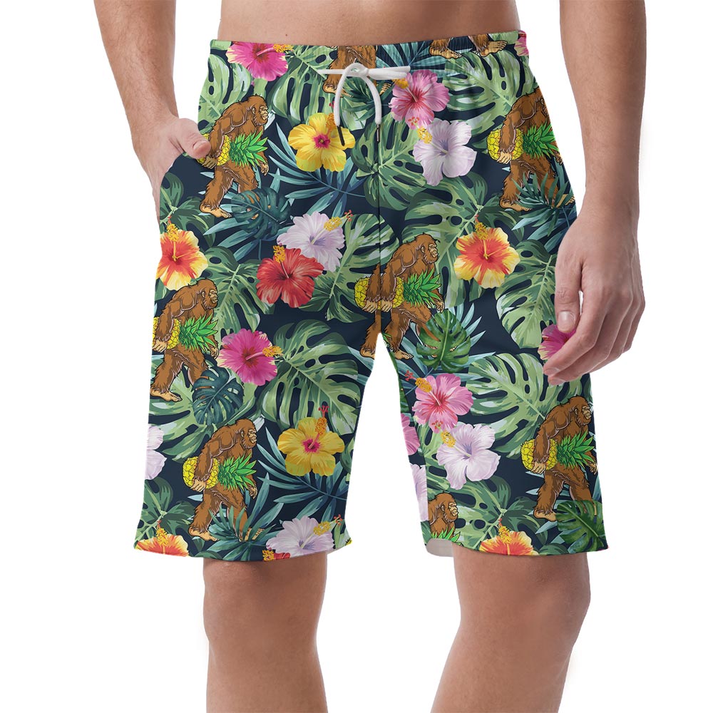 Flower Tropical Bigfoot Men's Hawaiian Shorts - variant image 1