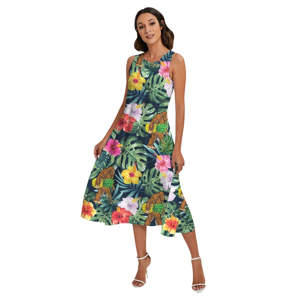 Tropical Bigfoot Flower Family Matching Hawaiian Outfits