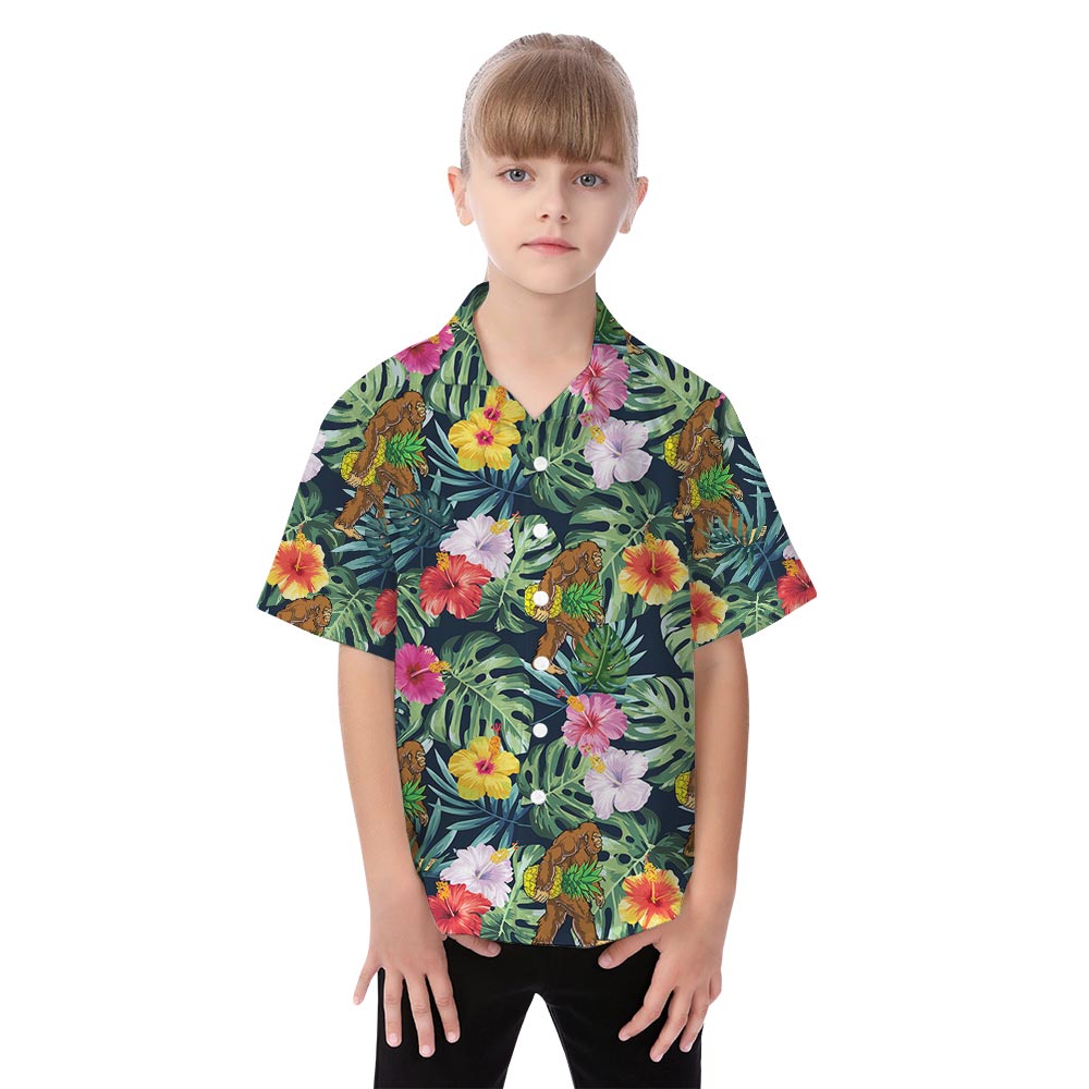 Tropical Bigfoot Flower Family Matching Hawaiian Outfits