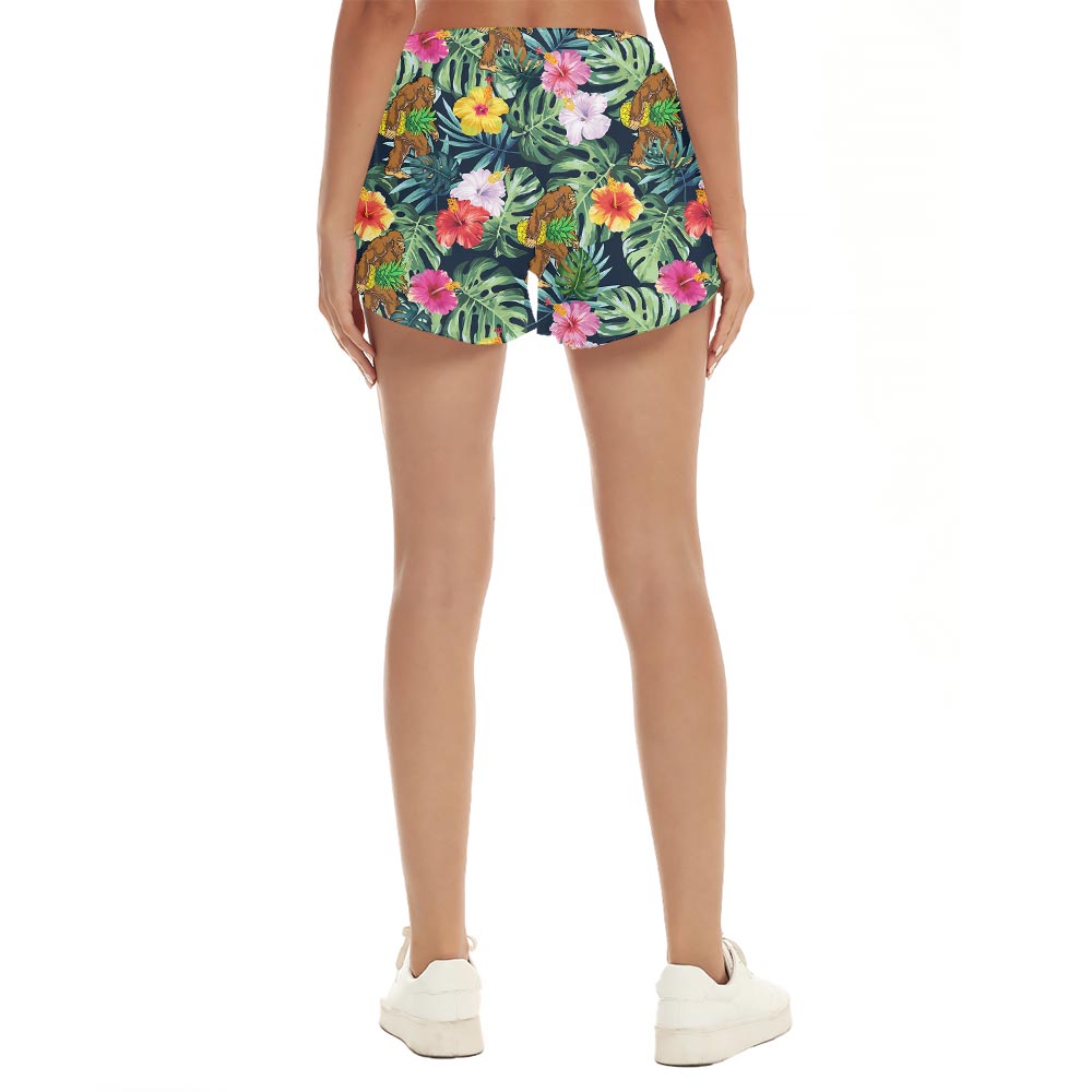 Bigfoot Matching Summer Tropical Hawaiian Shorts Women