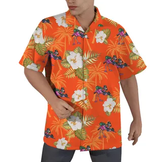 Summer Flamingo With Gun Hawaiian Shirt Men