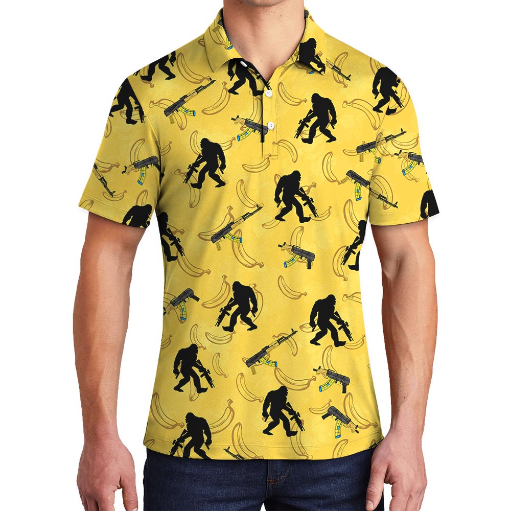 Summer Yellow Bigfoot Hawaiian Polo Men - variant image 1
