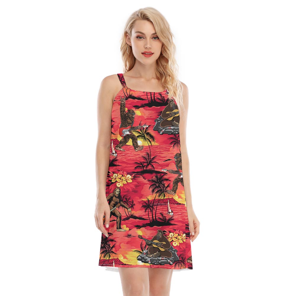 Matching Bigfoot Multicolor Hawaiian Cami Dress - variant image 1