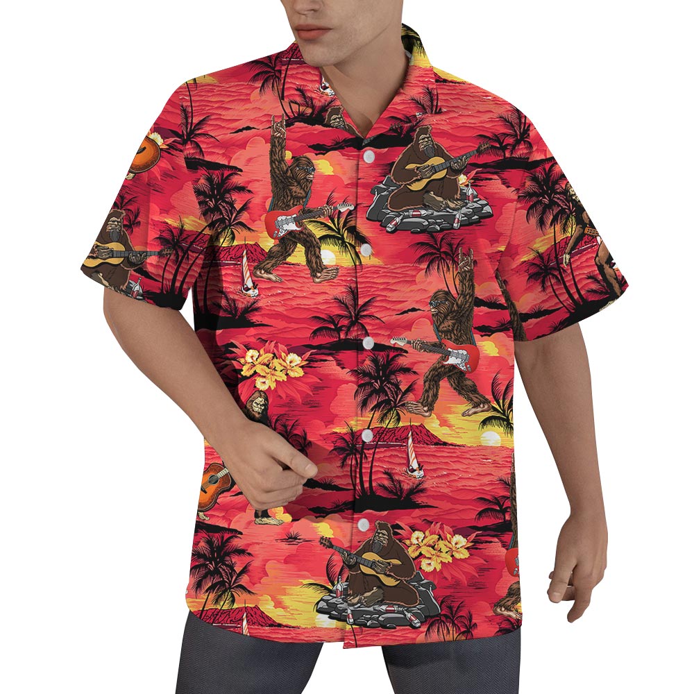 Bigfoot Multicolor Hawaiian Shirt Men - variant image 1