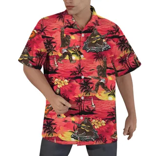 Bigfoot Multicolor Hawaiian Shirt Men