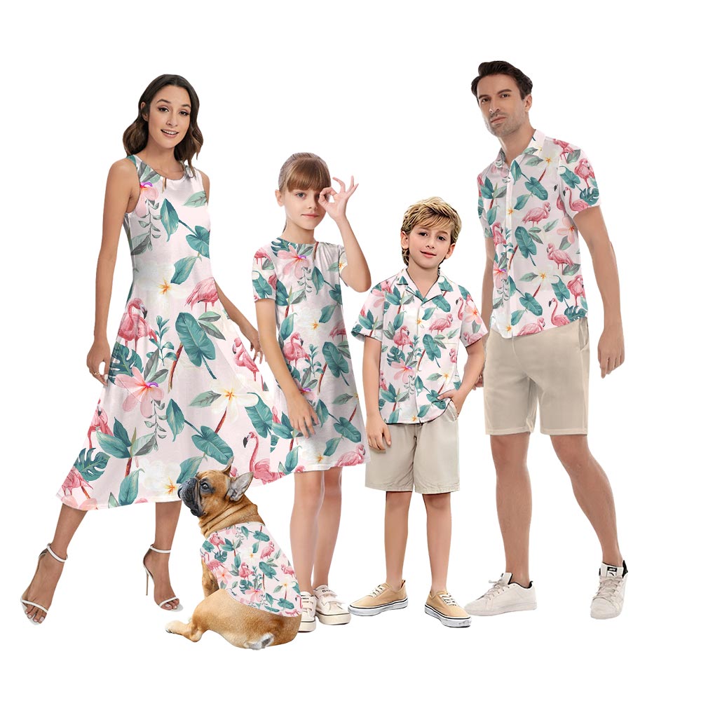 Summer Flamingo Family Matching Hawaiian Outfits - variant image 1
