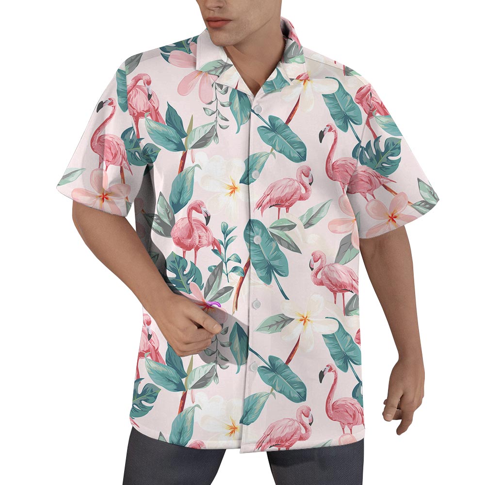 Summer Flamingo Hawaiian Shirt Men - variant image 1