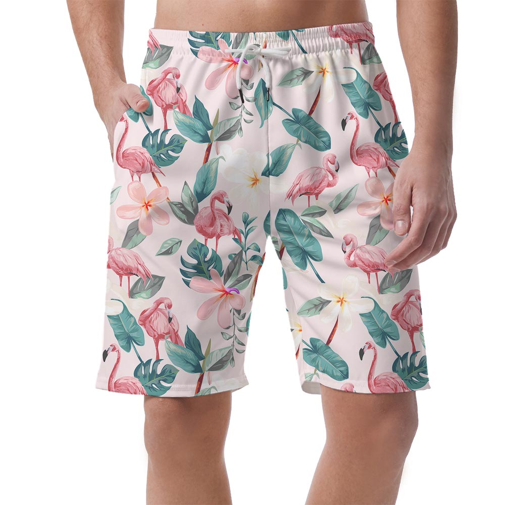 Soft Pink Summer Hawaiian Shorts Men - variant image 1