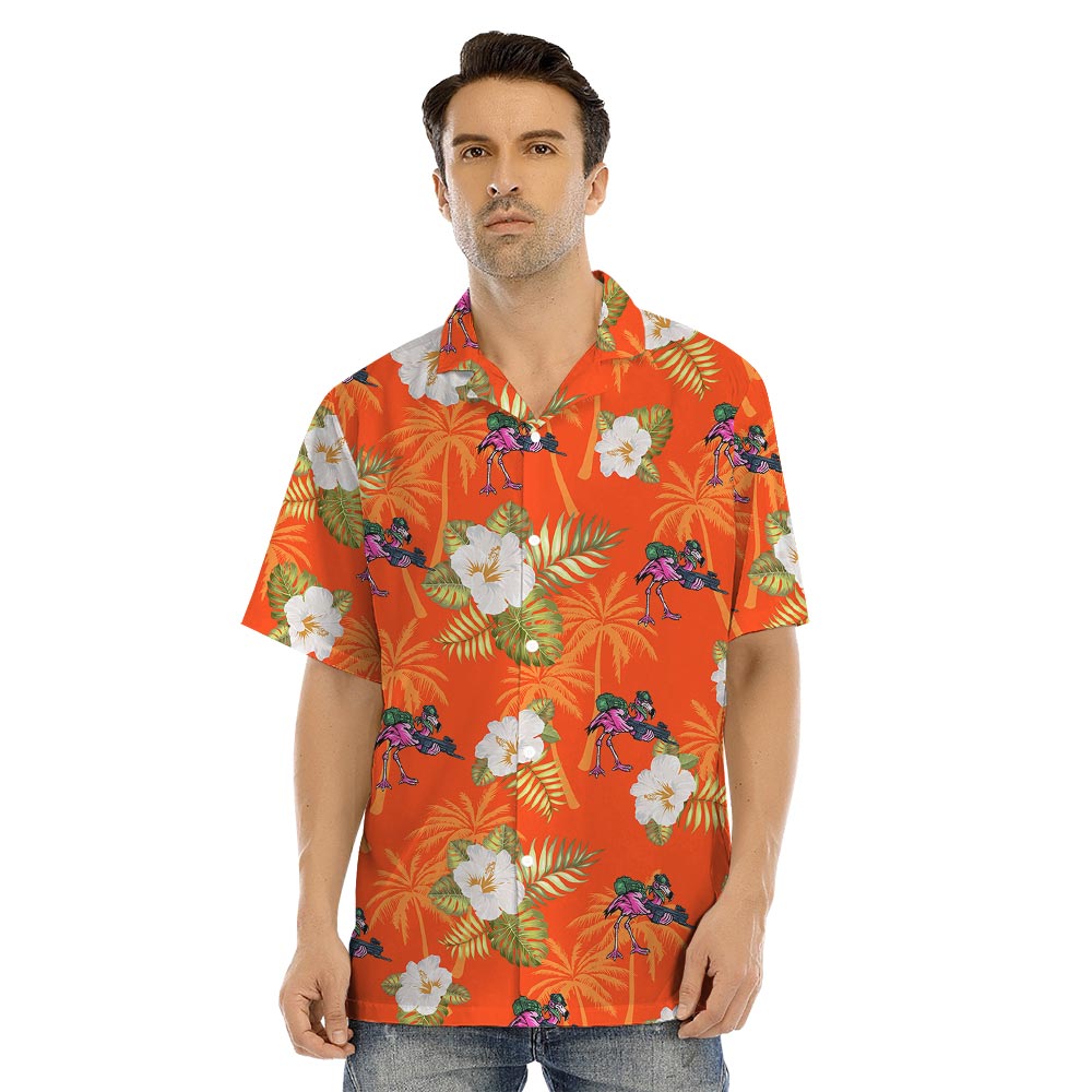 Summer Flamingo Gun Family Matching Hawaiian Outfits