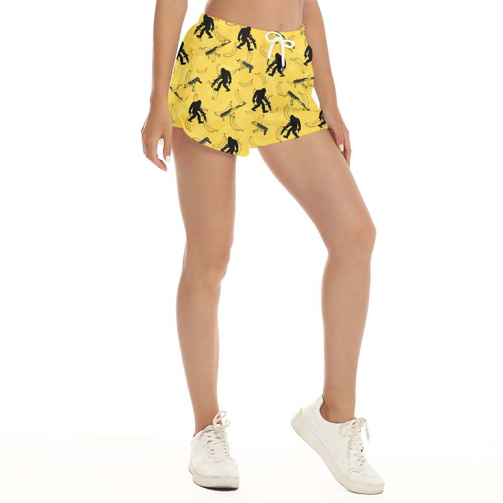 Matching Bigfoot Hawaiian Shorts Women