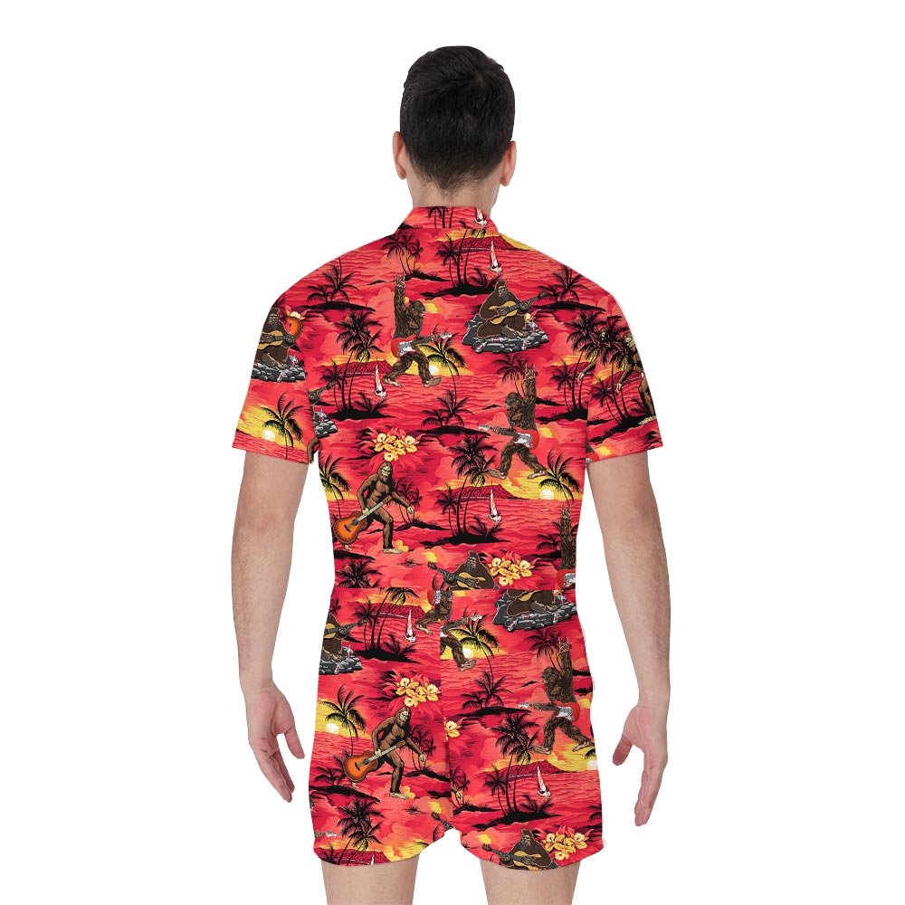 Summer Bigfoot Hawaiian Romper Men
