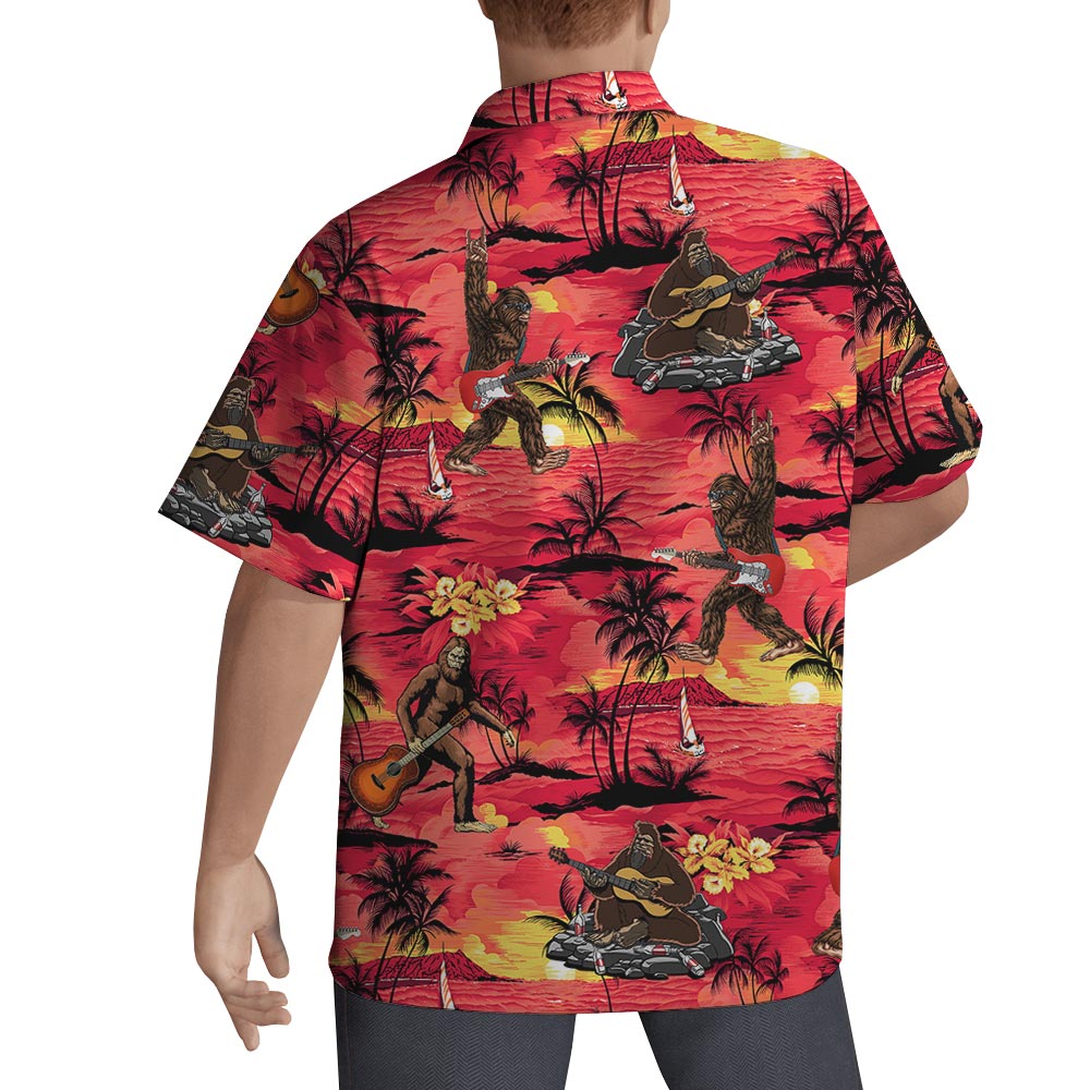 Bigfoot Multicolor Hawaiian Shirt Men
