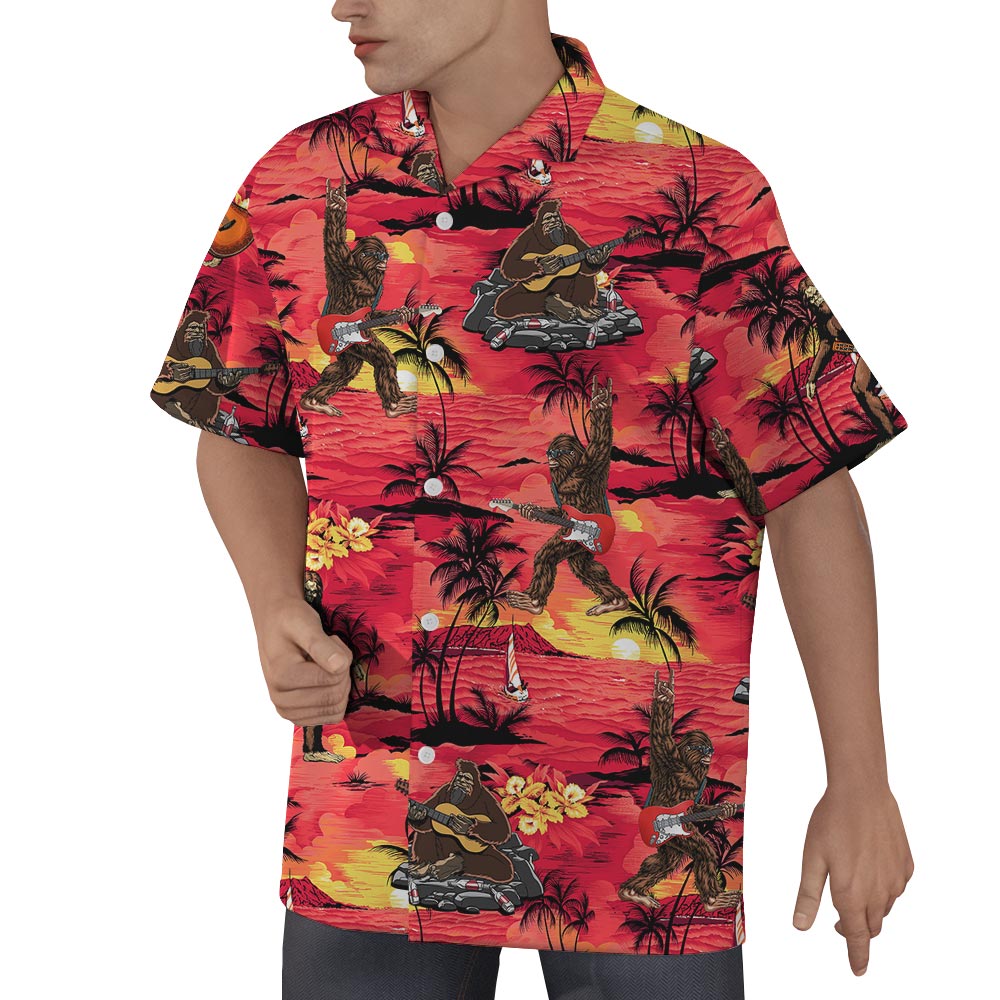 Bigfoot Multicolor Hawaiian Shirt Men