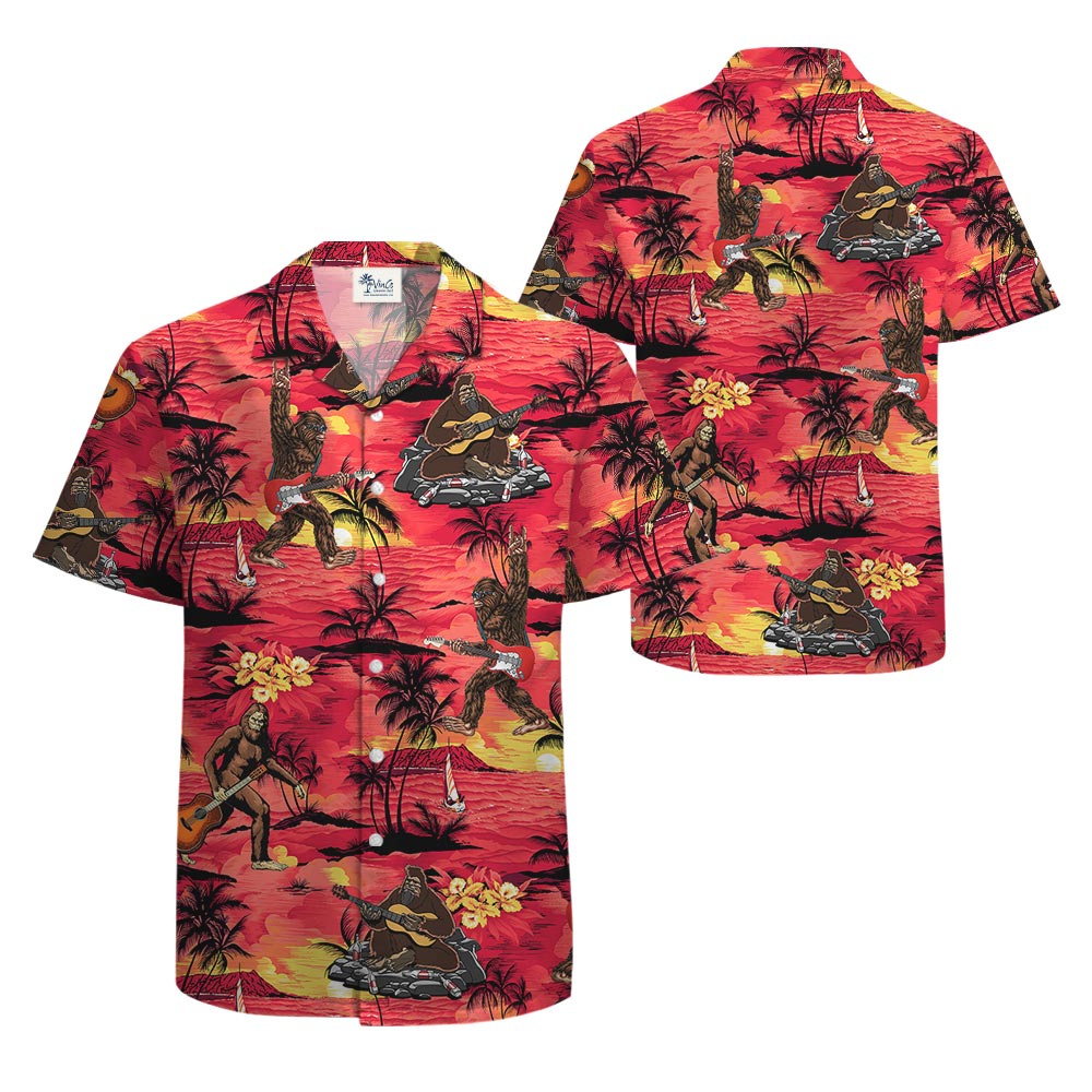 Bigfoot Multicolor Hawaiian Shirt Men
